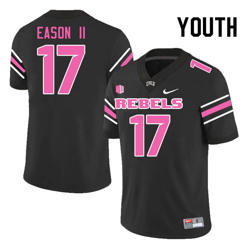 Youth #17 Nijrell Eason II UNLV Rebels College Football Jerseys Stitched-Black